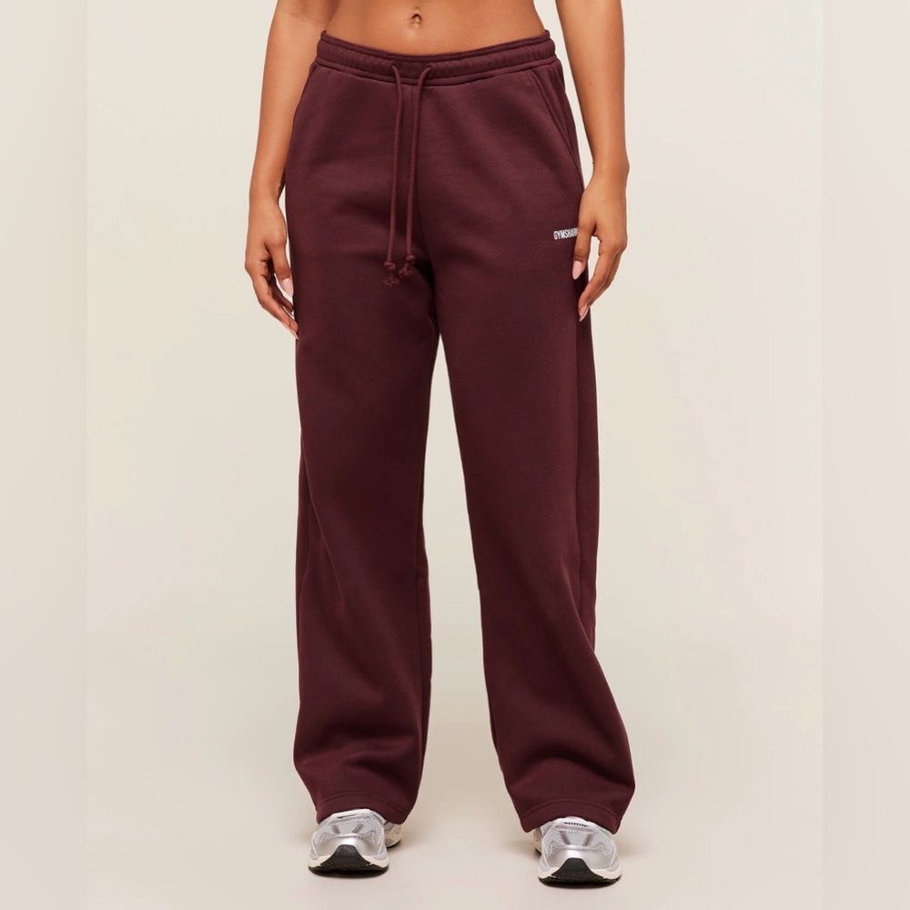 Gymshark Cosy Luxe Straight Leg Jogger Maroon XS NWT IN PACKAGE